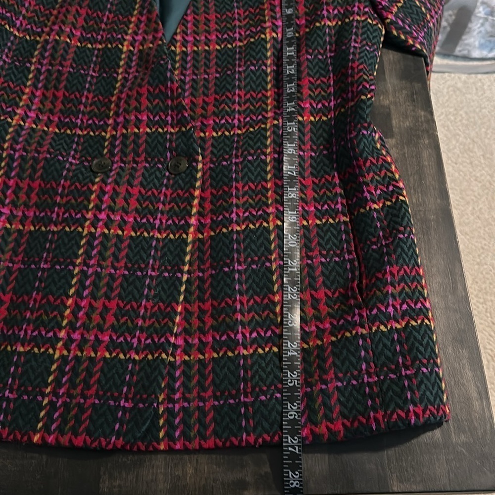 Pendleton Multi Color Herringbone & Plaid Colarle… - image 7